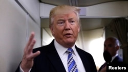 FILE - President Donald Trump has declined an invitation to speak to the annual National Association for the Advancement of Colored People convention in Baltimore.