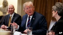 Donald Trump à la Maison Blanche à Washington le 12 avril 2018.