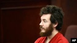 James Holmes in courtroom, March 27, 2013