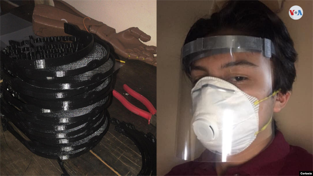 Para la distribución de los protectores faciales se apoya en el grupo “Cochabamba contra el COVID-19”, conformado por voluntarios.