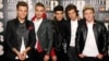 One Direction seen backstage during the BRIT Awards 2013 at the o2 Arena, Feb. 20, 2013, in London.