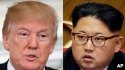 美国总统川普和朝鲜领导人金正恩的合成照