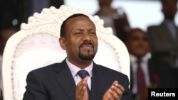 Le nouveau Premier ministre éthiopien, Abiy Ahmed à Ambo dans la région d'Oromiya, Ethiopie, 11 avril 2018. 