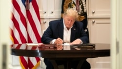 UMongameli Trump Ukhuluma Ngomkhuhlane weCOVID-19 Omenze Wahanjiswa Esibhedlela