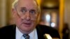 FILE - Now retired senator Carl Levin is seen speaking with reporters on Capitol Hill in Washington, Feb. 26, 2013. He says public anger over the Panama Papers offers an opportunity to "make real progress" in ending financial abuses.