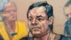 Dessin réalisé durant une audience de Joaquin "El Chapo" Guzman, a la cour fédérale de Brooklyn, New York, le 5 mai 2017