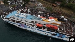 One of the Turkish ships taking part in the 'Freedom Flotilla' is seen docked prior to heading for the shores off the Gaza Strip in this recent but undated photo (file photo – 28 May 2010)