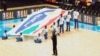 Le président du Rwanda Paul Kagame lors de la cérémonie de dévoilement du logo BAL à la Kigali Arena, à Kigali, Rwanda, le 19 décembre 2019.