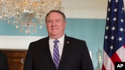 El secretario de Estado Mike Pompeo se reúne con el ministro de Relaciones Exteriores de México, este jueves.