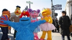 Cookie Monster and friends from "Sesame Street Live" in New York last February to celebrate the 30th anniversary of the touring stage shows