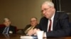 FILE - Dr. Donald Henderson speaks at the University of Arkansas for Medical Sciences about the risks of bioterrorism, Little Rock, Arkansas, Dec. 11, 2003. 