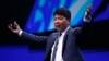 中國華為公司輪值董事長郭平2019年2月26日在西班牙巴塞羅那舉行的世界移動通信大會上講話。