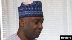 Le président du Sénat nigérian Bukola Saraki
