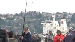 For local Istanbul people, its a way of life to see supertankers pass just meters from the shore. (Dorian Jones/VOA)