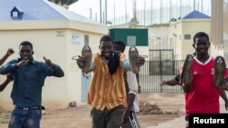 Migrants africains, enclave espagnole de Melilla, le 26 juin 2016. (REUTERS/Jesus Blasco de Avellaneda) 