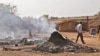 The scene following a bombing by the Sudanese Air Force in Bentiu, South Sudan, April 14, 2012.