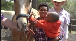 The Healing with Horses Therapeutic Centre in Harare is supported by donations from companies and individuals dedicated to helping children and communities heal. Nov. 21, 2019. (Columbus Mavhunga/VOA)