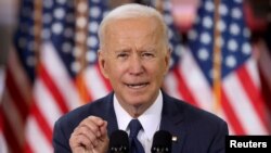 FILE - U.S. President Joe Biden speaks in Pittsburgh, Pennsylvania, U.S., March 31, 2021.