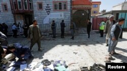 Wurin da aka kai harin kunar bakin wake a Kabul lamarin da ya tsorata hukumar zaben kasar