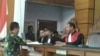 Hakim tunggal Kusno memimpin jalannya persidangan pra peradilan Seta Novanto di Pengadilan Negeri, Jakarta Selatan. (Foto: VOA/Andylala)