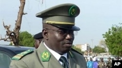 A picture taken on August 3, 2010 shows Niger's number two junta leader Colonel Abdoulaye Baide during ceremonies for the 50th anniversary of the country's independence in Niamey. Abdoulaye Badie, is under arrest at military headquarters in Niamey, a mili