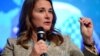 FILE - Co-Chair of the Bill & Melinda Gates Foundation Melinda Gates makes remarks during a panel discussion on investing in adolescents to improve nutrition, education, etc as part of the IMF and World Bank's 2017 Annual Spring Meetings, in Washington, April 20, 2017.