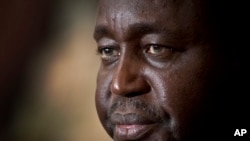 L'ancien président de la République centrafricaine François Bozizé, au palais présidentiel de Bangui, en République centrafricaine, le 8 janvier 2013. (AP Photo/Ben Curtis)