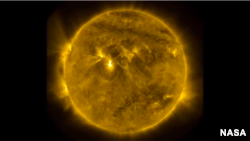Solar activity is seen in a screenshot of a NASA video