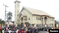 L'église catholique de Saint Philippe, à Anambra au Nigeria, le 6 août 2017