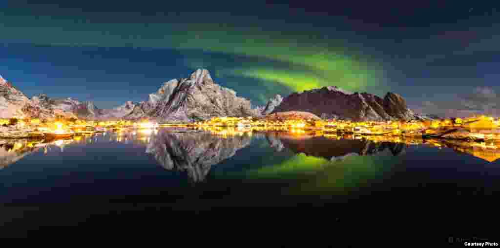 "Reflected Aurora" (Pantulan Aurora) oleh Alex Conu (www.colorsoflolaten.com). (Courtesy: twanight.org/contest)