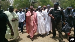 Gwamnan Borno Kashim Shettima da tawagarsa