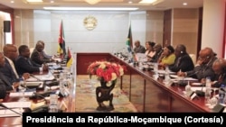 Encontro entre presidentes Filipe Nyusi e Cyril Ramaphosa em Maputo, 2019