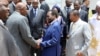 Mali's interim leader Dioncounda Traore and other members of the new government. 