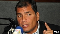 El presidente Correa expresó su desacuerdo por conceder asilo a Carlos Pérez, porque insistió en que no es un perseguido político.
