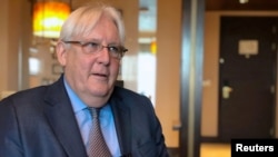 L'envoyé spécial des Nations Unies au Yémen, Martin Griffiths à Abou Dhabi aux Émirats arabes unis le 4 octobre 2018.