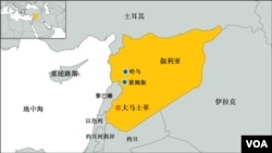敘利亞及週邊國家地圖