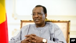 Idriss Deby Itno , N'Djamena, le 20 avril 2016.