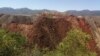 In this photo taken on Dec. 11, 2024, shows ore being pile at the site of Sino Africa's mining n the Mutasa District of Manicaland, Zimbabwe, Dec. 11, 2024.