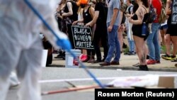 Manifestation contre le racisme à Baltimore, Maryland, USA, le 12 juin 2020. (Photo REUTERS/Rosem Morton)