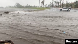 Una inundación en Palm Springs, California, provocada por las lluvias de la tormenta tropical Hilary el 20 de agosto de 2023.