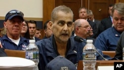 FILE - In this June 11, 2019, file image made from video, retired New York Police Detective and 9/11 responder, Luis Alvarez, speaks during a hearing by the House Judiciary Committee as it considers permanent authorization of the Victim Compensation. Alvarez died in 2019.