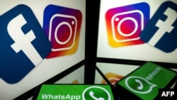 Image illustrative de Facebook, Instagram et du service de messagerie mobile WhatsApp.