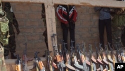 Armas que alegadametne pertenciam aos golpistas