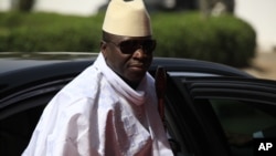 Le président gambien Yahya Jammeh en février 2015 lors d'un sommet au Nigeria.