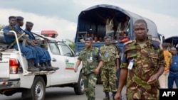 Les forces de l'ordre à Gatumba, RDC, le 21 janvier 2017.