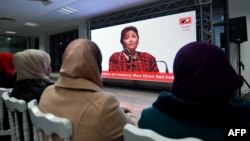 Sihem Bensedrine, à la tête de l'Instance Vérité et Dignité (IVD), à Tunis, le 16 décembre 2016.