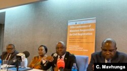 AU and UN officials are meeting in Lusaka for the Fifth Conference of African Ministers Responsible for Civil Registration, Lusaka, Zambia, Oct. 15, 2019. (C. Mavhunga/VOA)