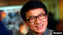 Actor Jackie Chan arrives at "An Academy Salute to Jackie Chan" at the Samuel Goldwyn Theater in Beverly Hills, California June 3, 2013. 
