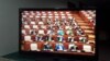 FILE PHOTO - A television screenshot shows members of parliament at the National Assembly in Phnom Penh, Cambodia, Friday, April 7, 2017. (Ith Sothoeuth/VOA Khmer) 