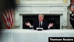 El presidente Donald Trump durante un evento en Washington el 18 de mayo de 2020.